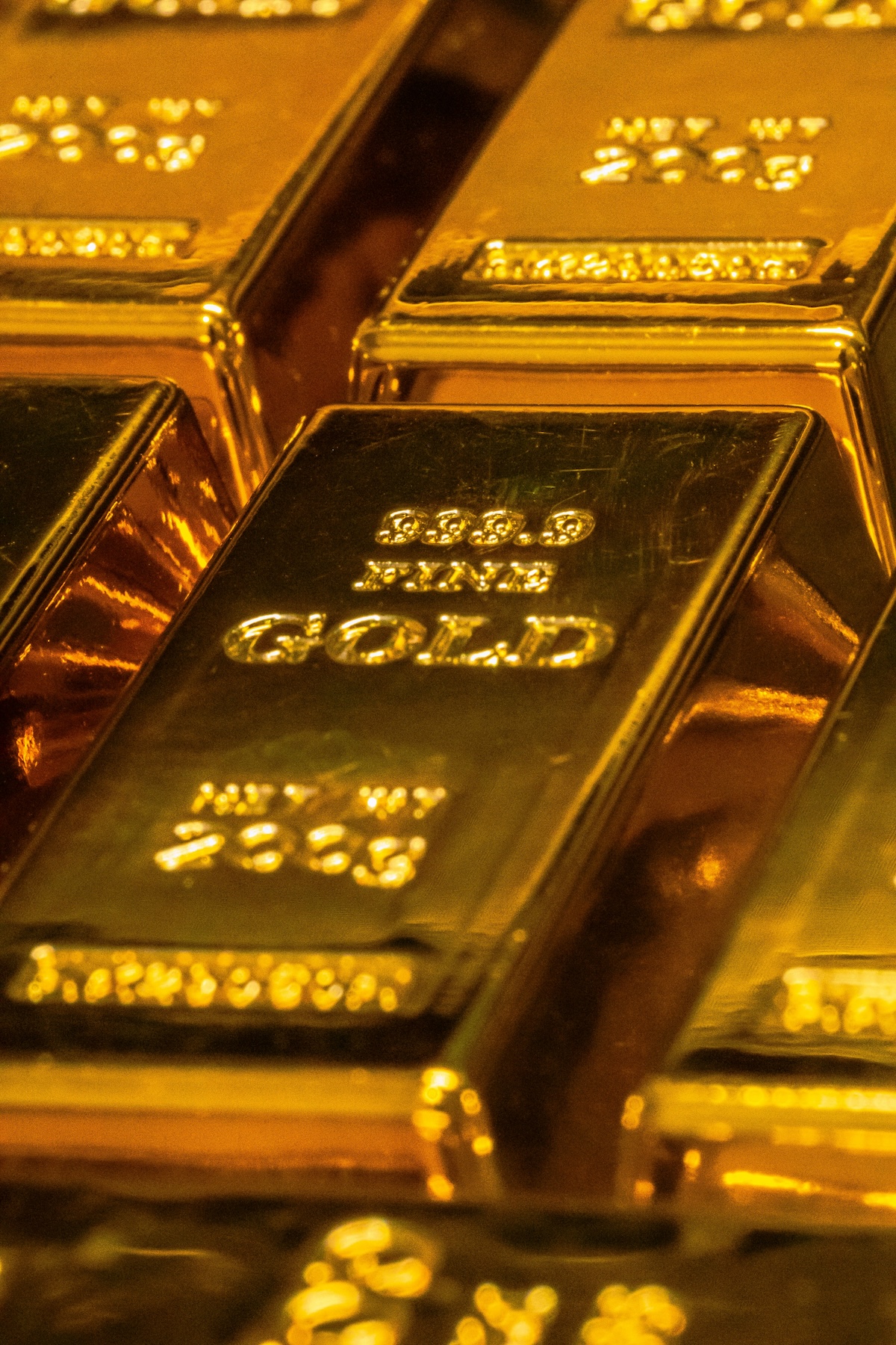 Gold bars used for investing